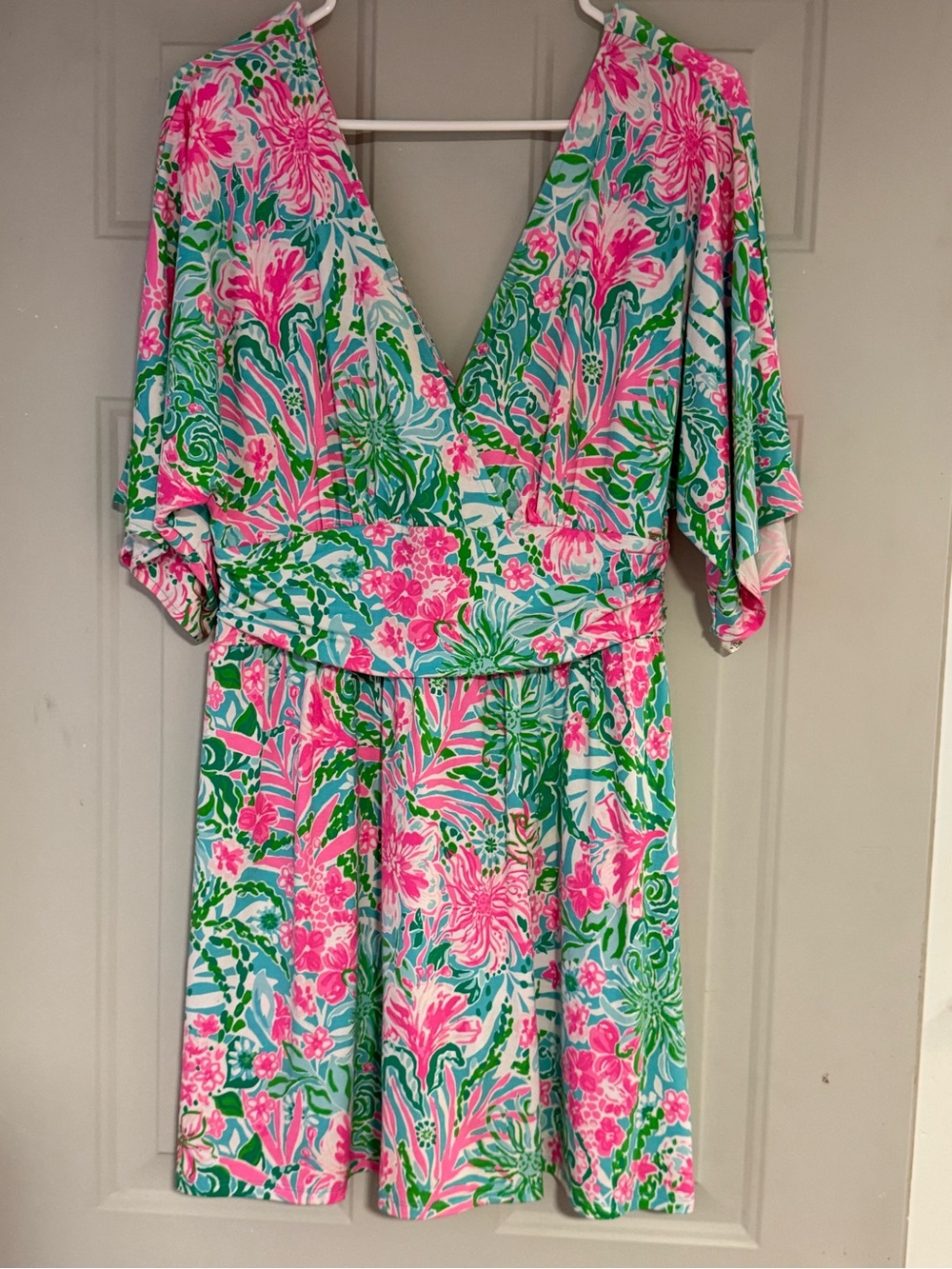 Like New- Lilly Pulitzer Parigi Romper in Leaf it Wild- Medium